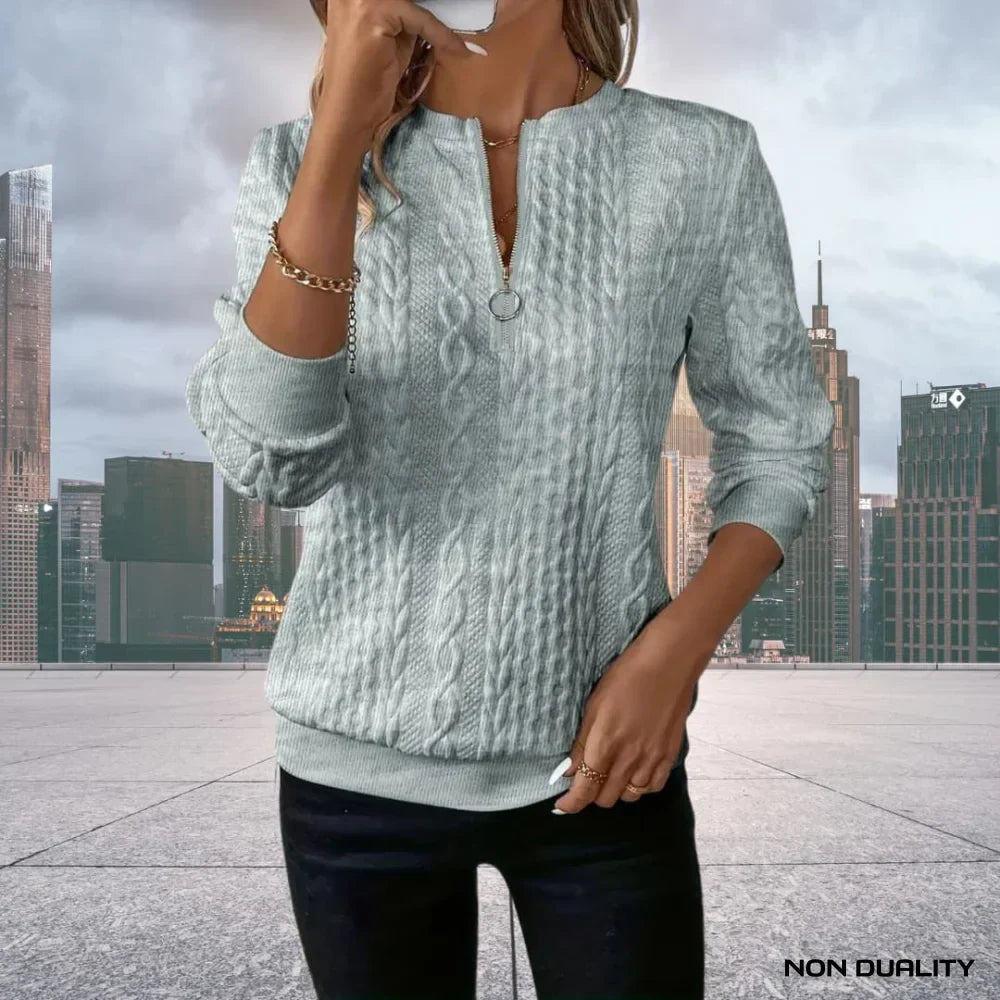 Raina – Zip-Up Sweater