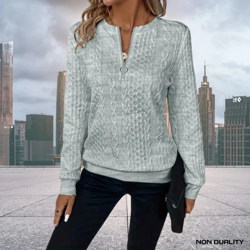 Raina – Zip-Up Sweater