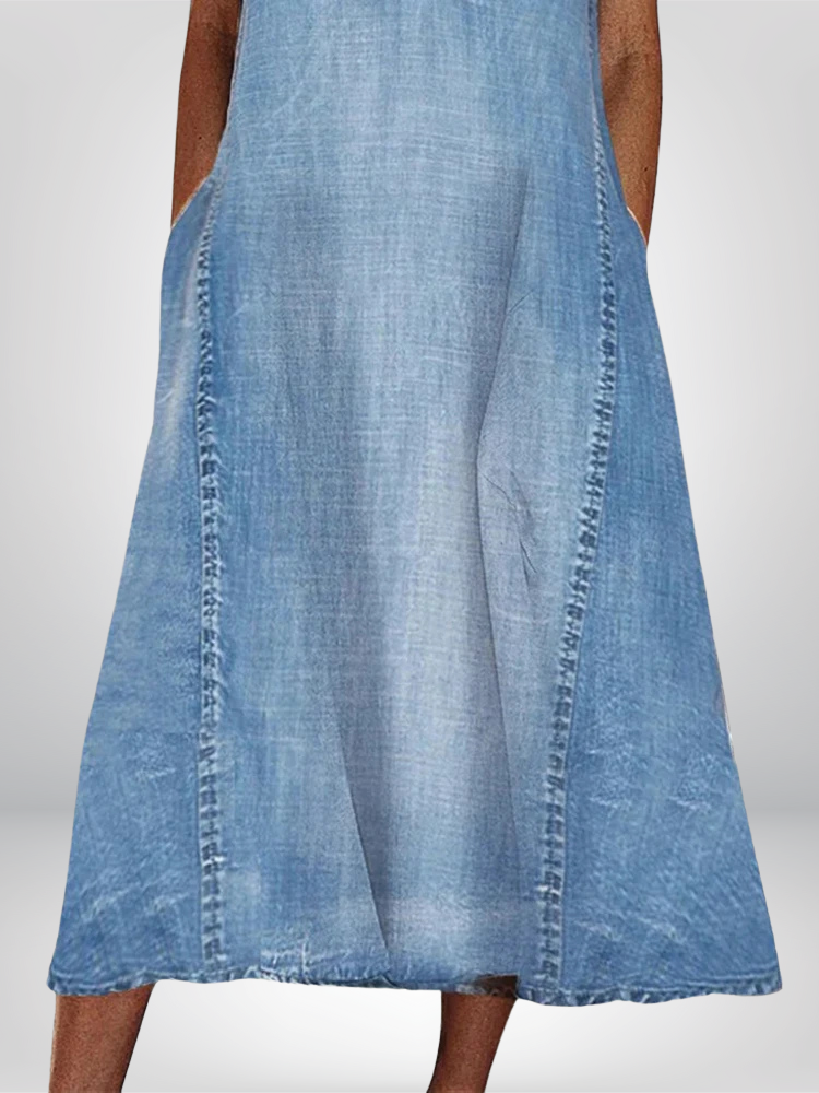 Moa - Comfortable Denim Dress