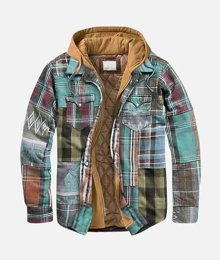 Savrani – Patchwork Plaid Jacket