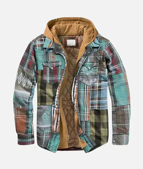 Savrani – Patchwork Plaid Jacket