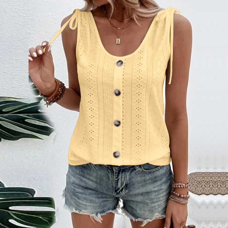 Debra – Heart Back U-Neck T-Shirt
