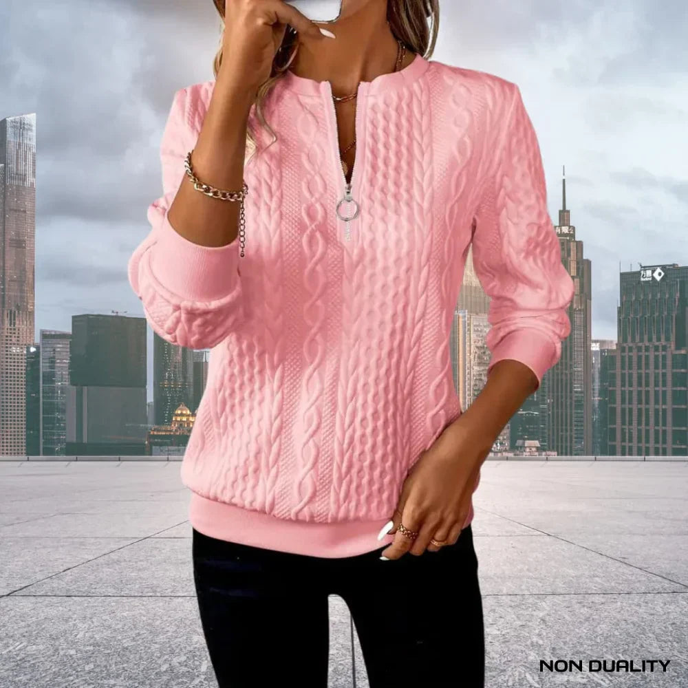 Raina – Zip-Up Sweater