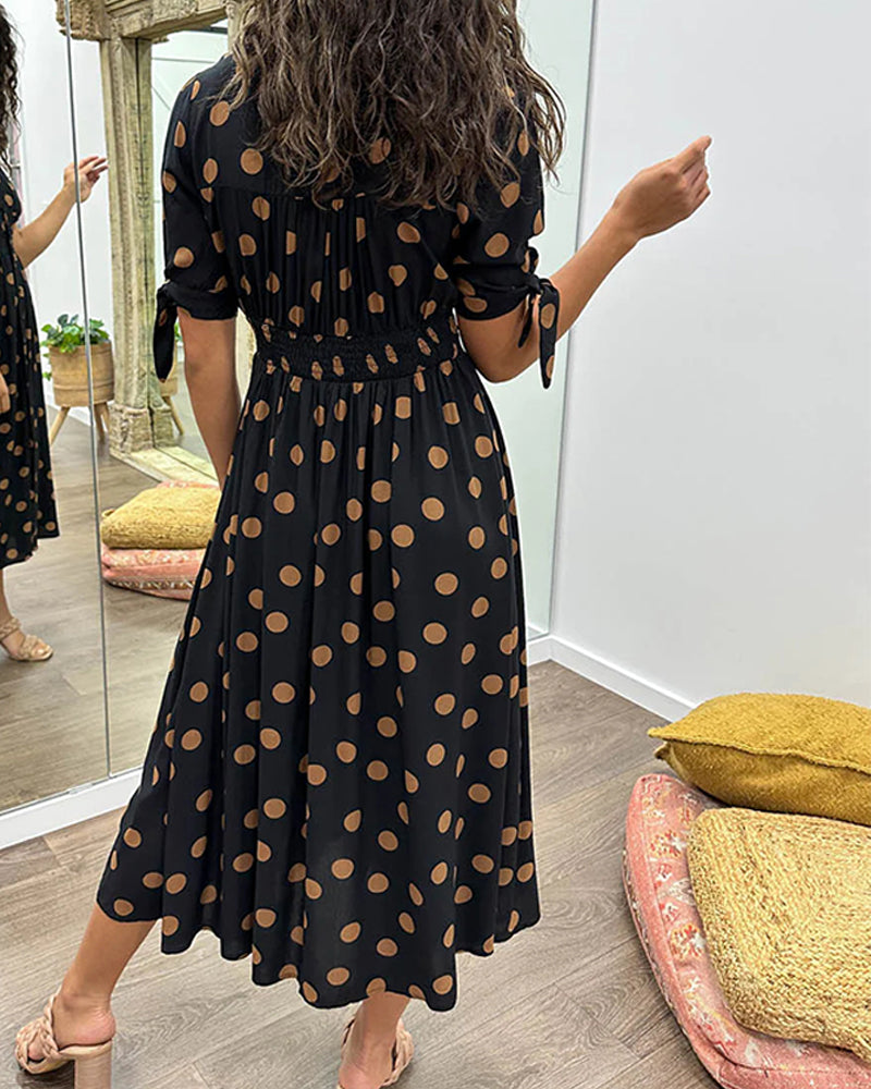 Montrea - Elegant Polka Dot Dress