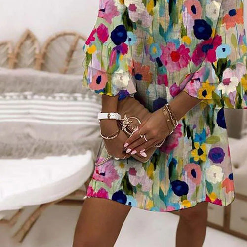 Irene – Romantic Floral Mini Dress