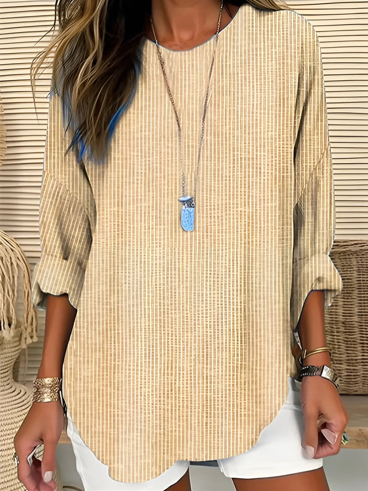 Rhea – Trendy Striped Blouse