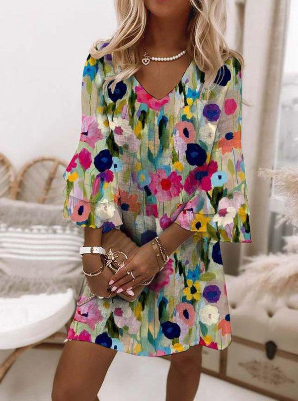 Irene – Romantic Floral Mini Dress