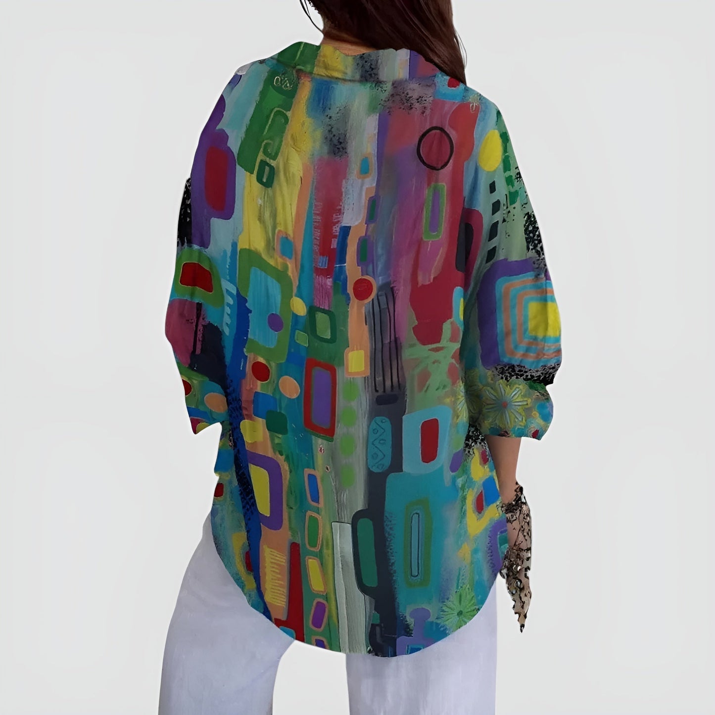 Noraya – Geometric Pattern Blouse