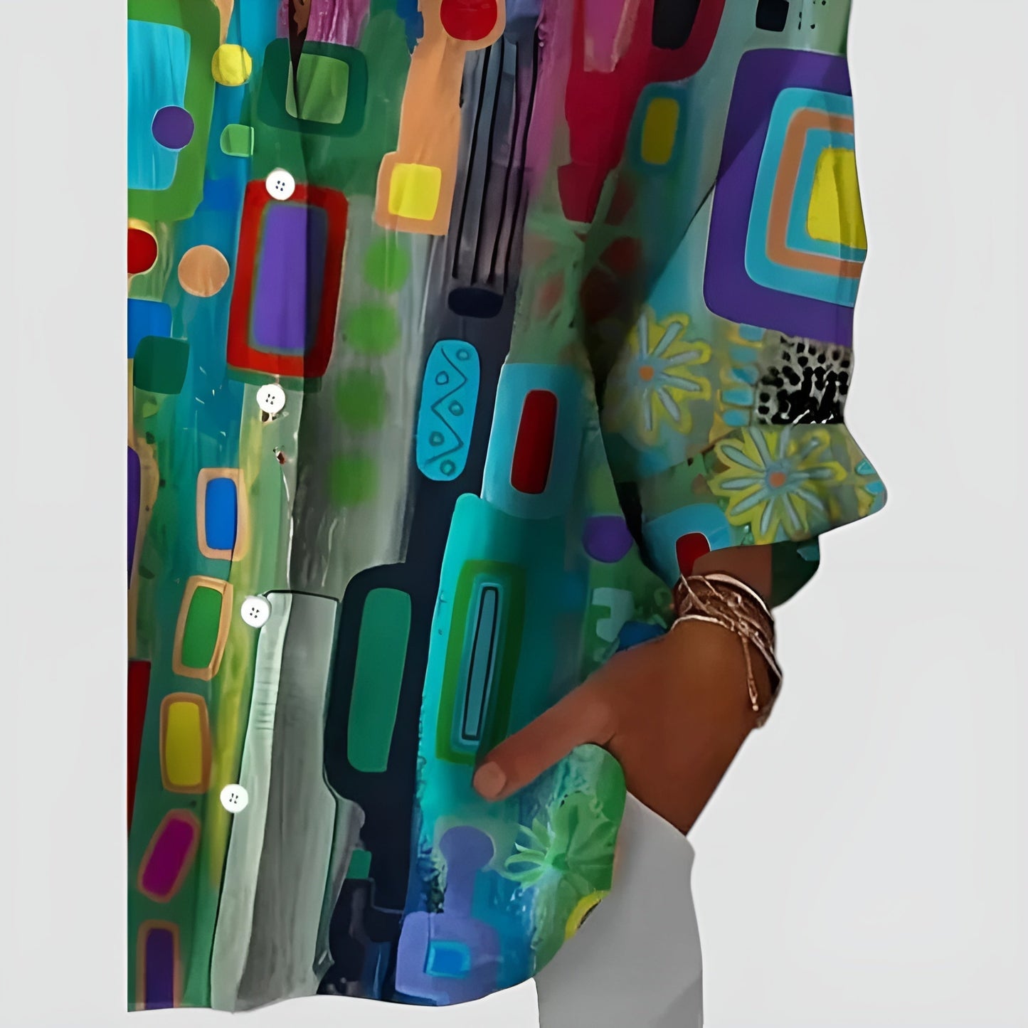 Noraya – Geometric Pattern Blouse