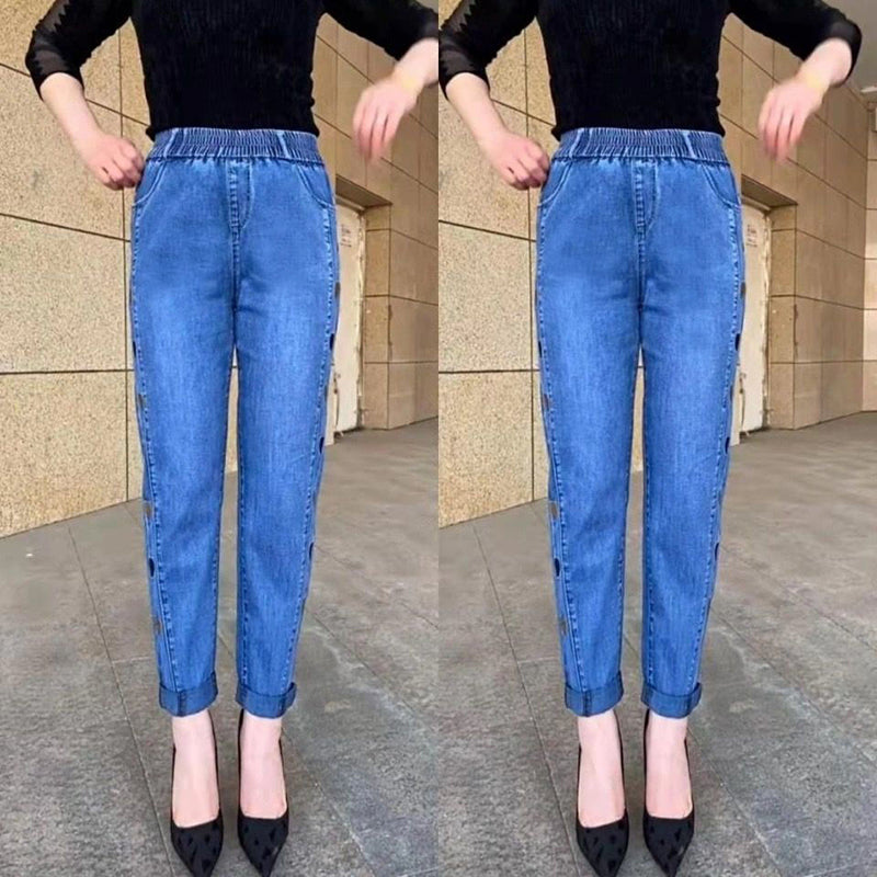 Cassie – Heart Embroidered Pants