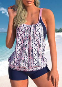 Navy Pink Geometric