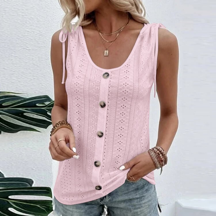 Debra – Heart Back U-Neck T-Shirt