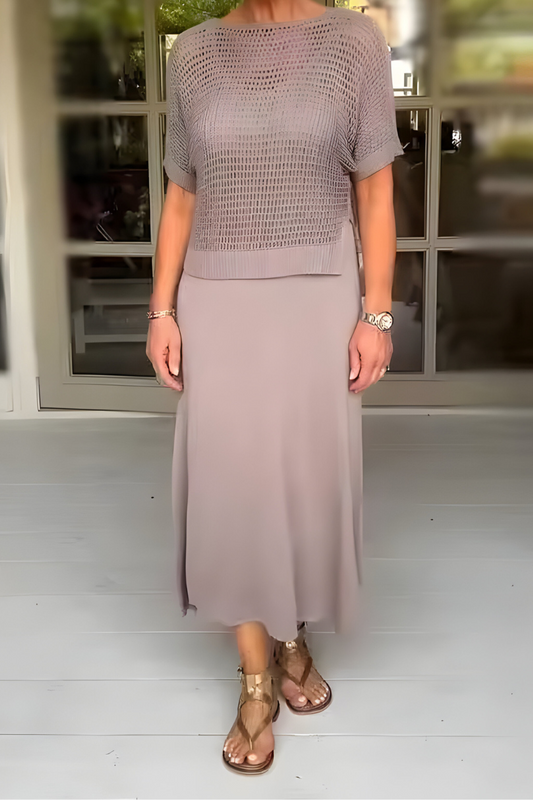 Corrine – Summer Dress with Knitted Top