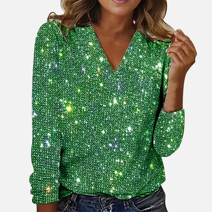 Jenny - V-Neck Diamond Blouse