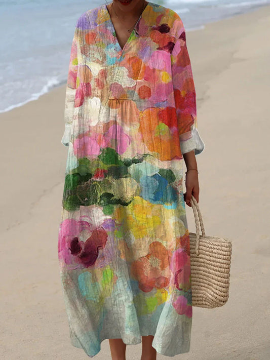 Chiara – Vintage Geometric Print Dress
