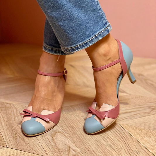 Bellarosa | Colorful sandals with knots and straps, with a round toe
