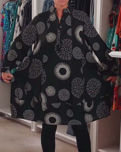 Sheryl – Geometric Wrap Dress