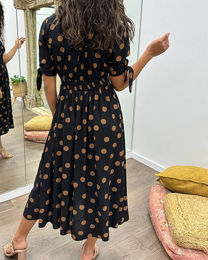 Montrea - Elegant Polka Dot Dress