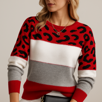 Charlene – Leopard Print Casual Sweater