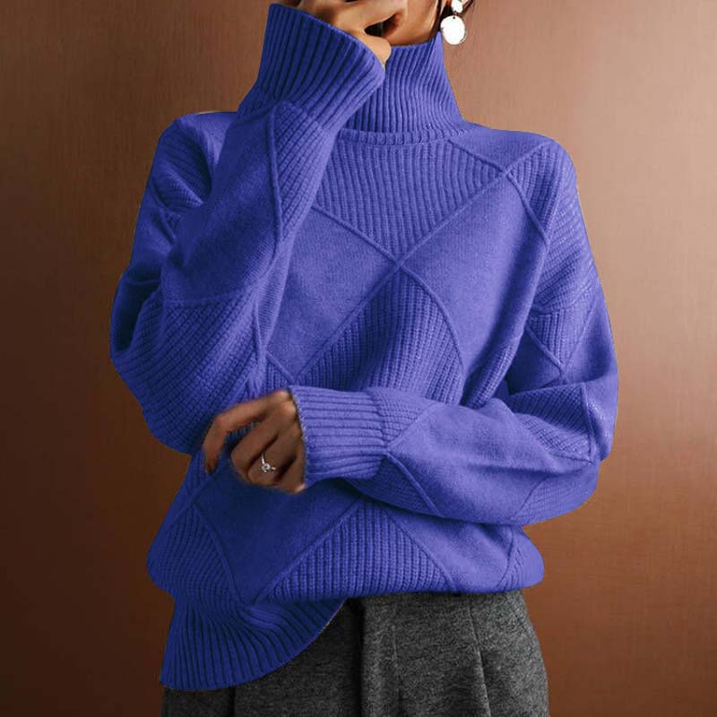 Denise – Casual Solid Color Knit Sweater