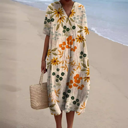 Luna - Colorful Floral Summer Dress
