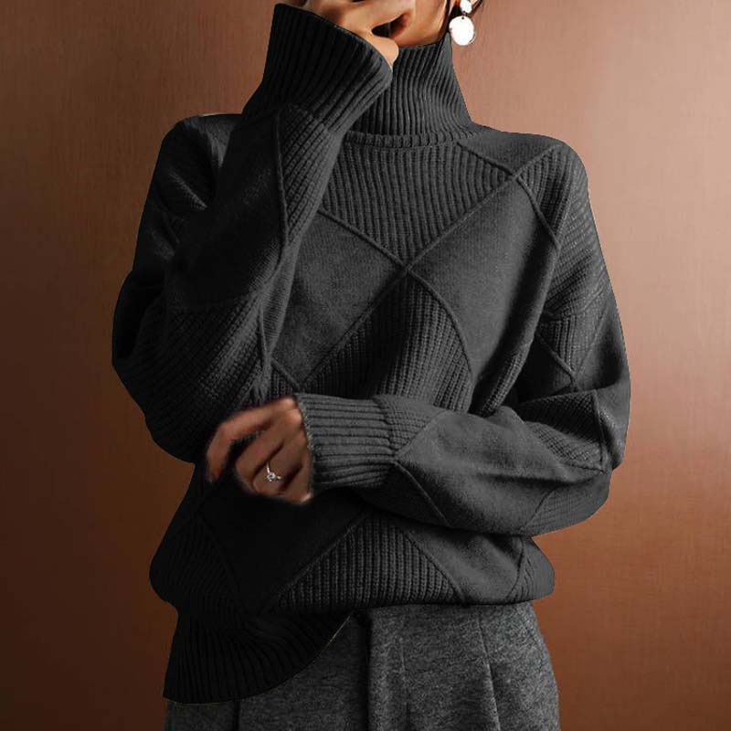 Denise – Casual Solid Color Knit Sweater