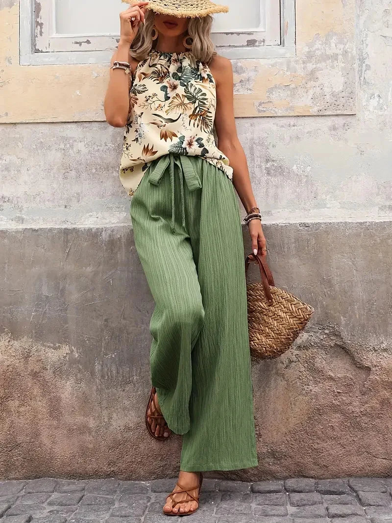Therese – Elegant Sleeveless Two-Piece Set