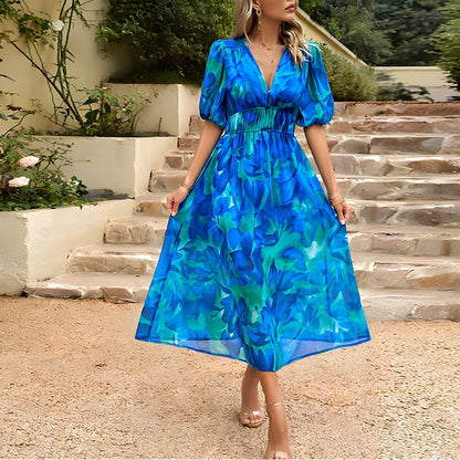 Isolde – V-Neck Midi Dress
