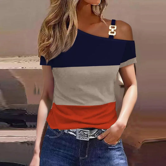 Elaura – Ruffled Short Sleeve Summer Blouse
