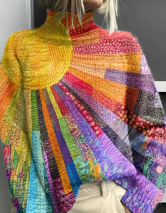 Charelle - Lively and Colorful Turtleneck