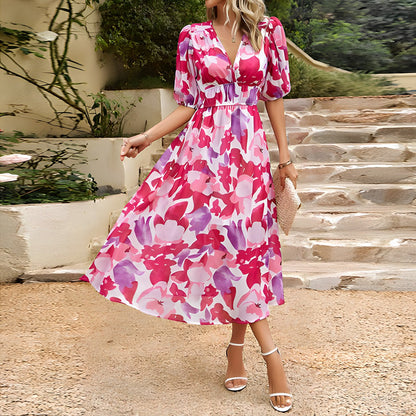 Isolde – V-Neck Midi Dress