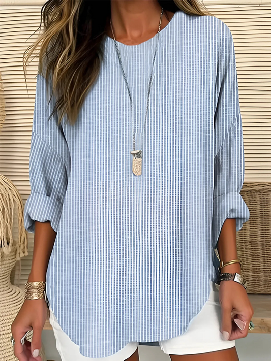 Rhea – Trendy Striped Blouse