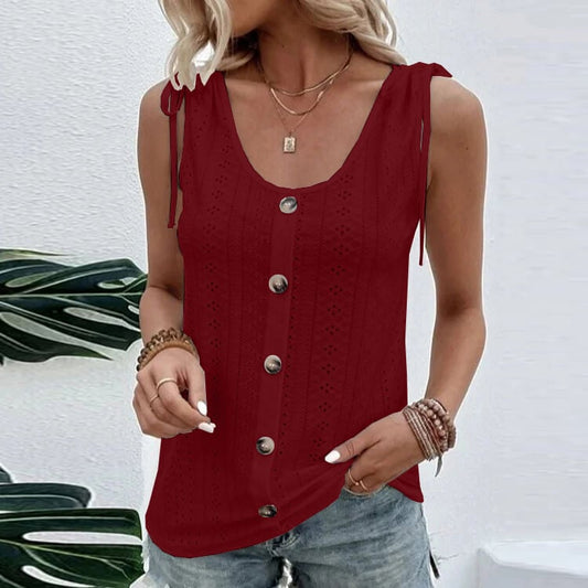 Debra – Heart Back U-Neck T-Shirt