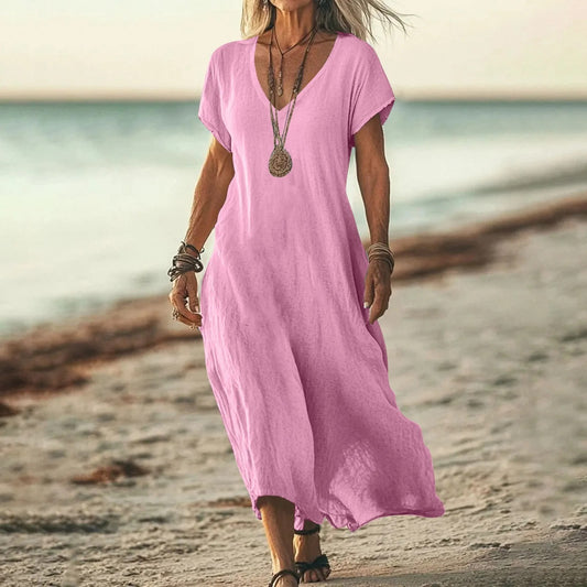 Colette – Relaxed V-Neck Maxi Dress