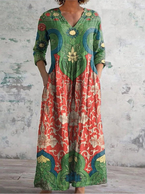Judith – Vintage Floral Maxi Dress