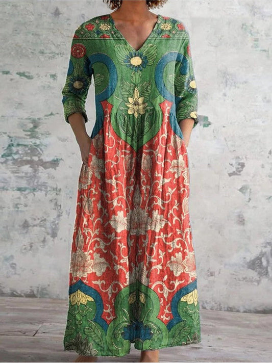 Judith – Vintage Floral Maxi Dress