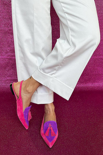 Frendessa | Ballerinas with Fringes & Ankle Straps