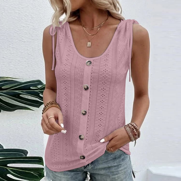 Debra – Heart Back U-Neck T-Shirt