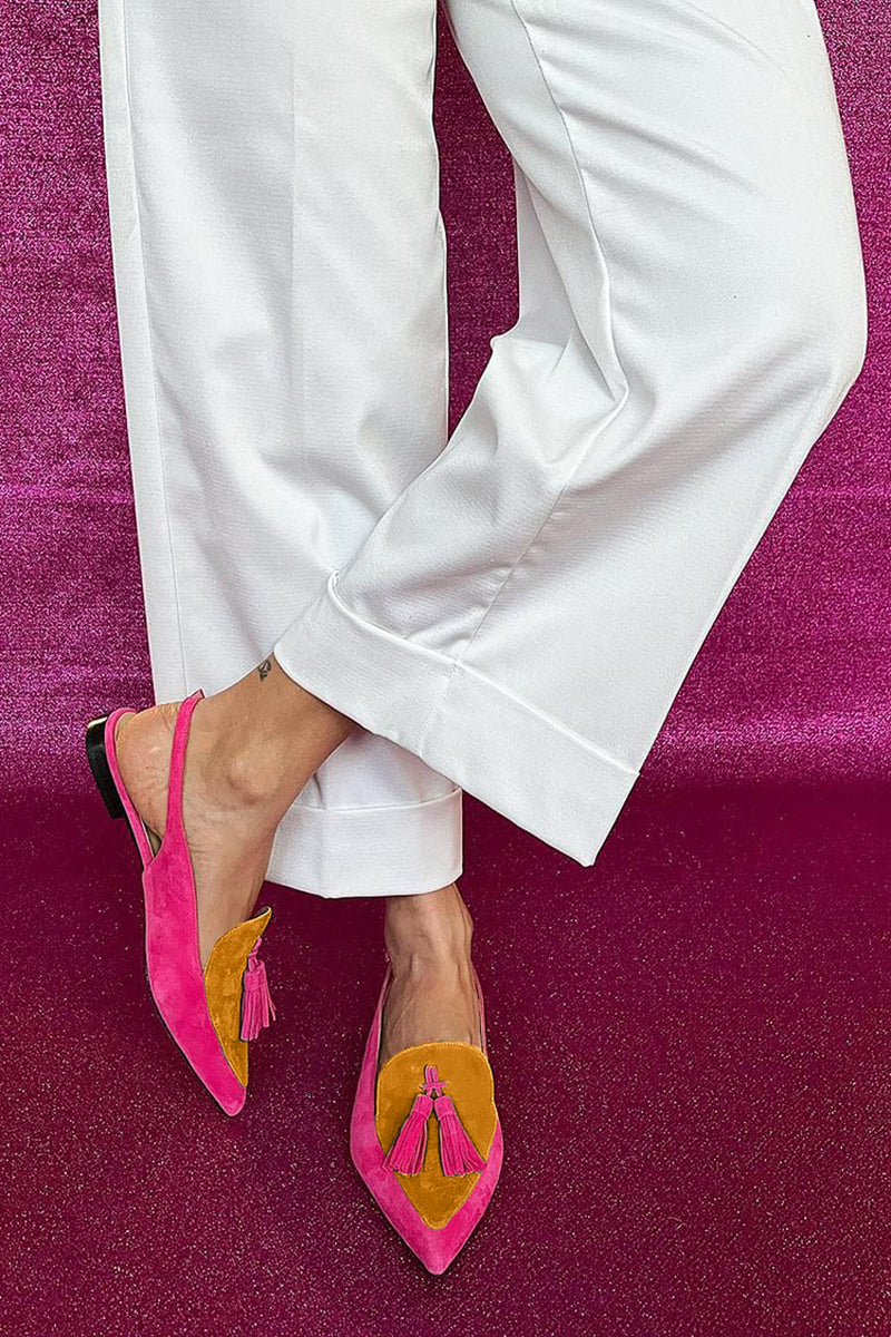 Frendessa | Ballerinas with Fringes & Ankle Straps