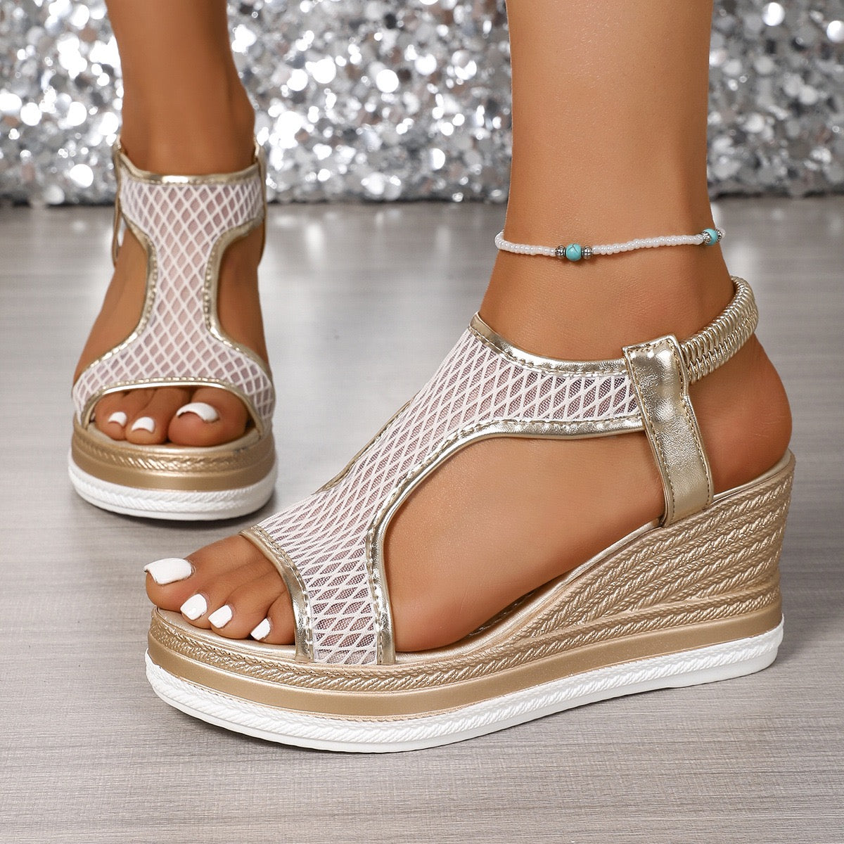 Priscilla – Elegant Wedge Sandals