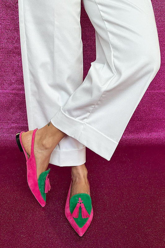 Frendessa | Ballerinas with Fringes & Ankle Straps