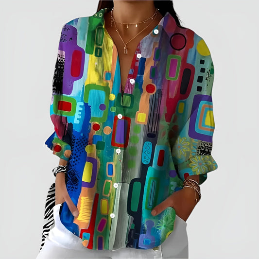 Noraya – Geometric Pattern Blouse