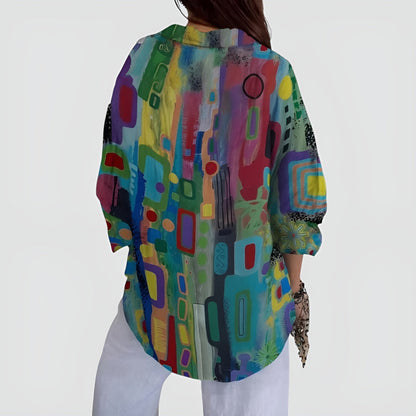 Noraya – Geometric Pattern Blouse