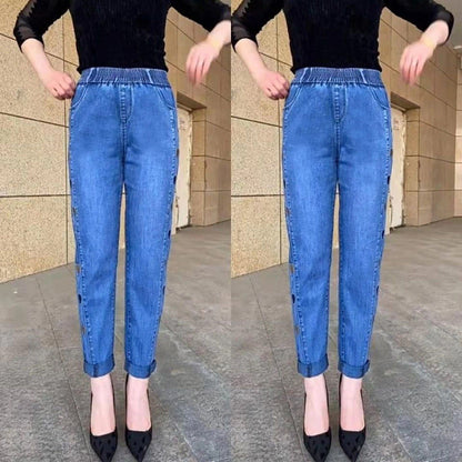 Cassie – Heart Embroidered Pants