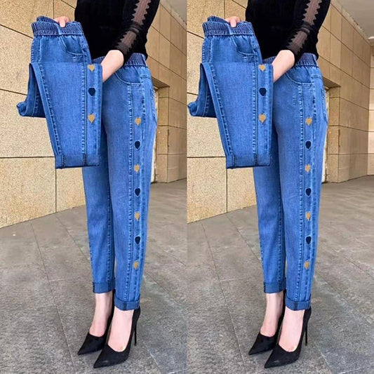 Cassie – Heart Embroidered Pants