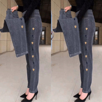 Cassie – Heart Embroidered Pants