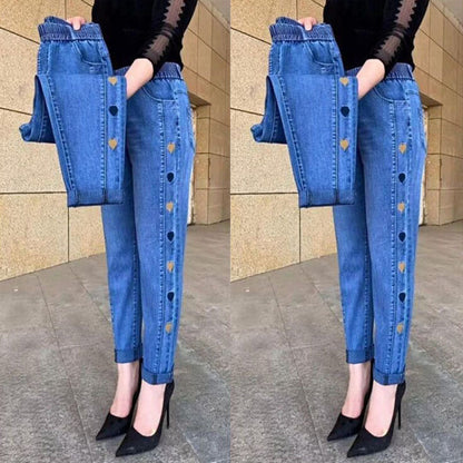 Cassie – Heart Embroidered Pants