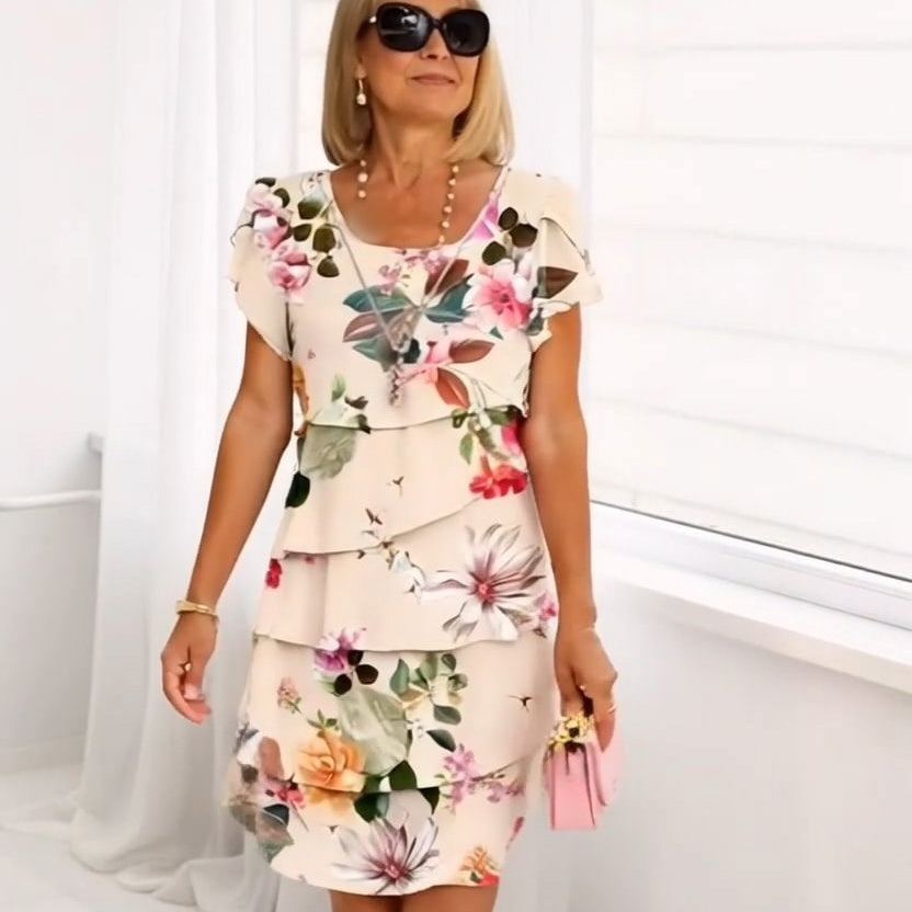 Flora – Cascade Floral Print Dress