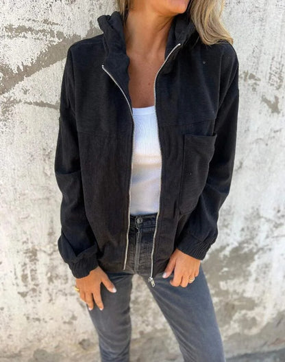 Ella – Corduroy Hooded Jacket